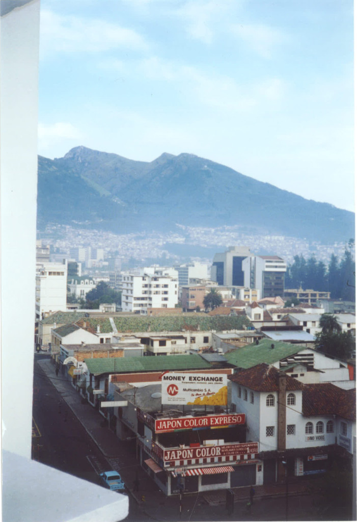 View from Quito hotel room; i suppose that rates three stars.