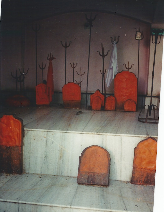 orange tombstones